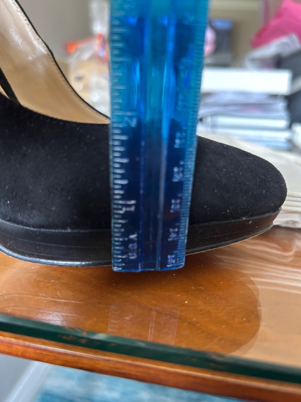 Cole Haan Black Suede Chelsea High Pump - Picture 11 of 11